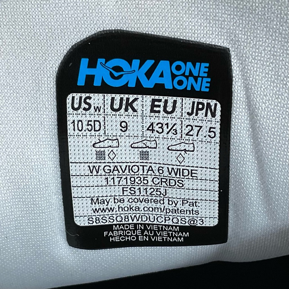 Hoka One Gaviota 6 Running Shoes Womens 10.5 D WIDE Cosmic Grey 1171935 CRDS - Picture 9 of 9